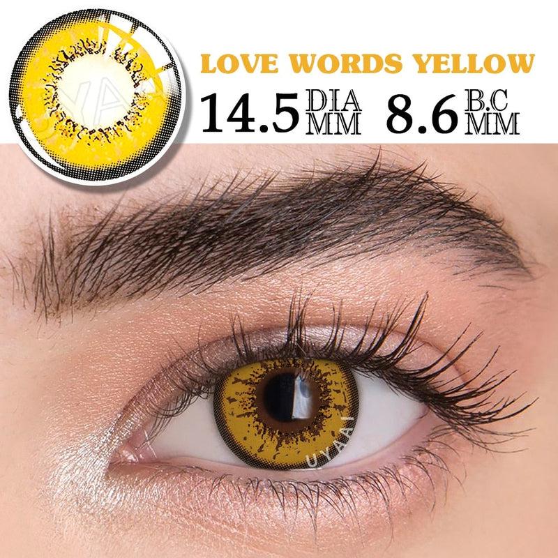 Yellow Cosplay Contact Lenses | Elevate Your Anime Aesthetics with Beauty and Style Enhancement – Choose from 8 Color Variations for Mesmerizing Eyes, Ideal for Cosplay, Makeup & Eye-catching Looks